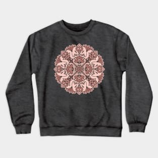 Blush Pink Lotus Mandala Crewneck Sweatshirt